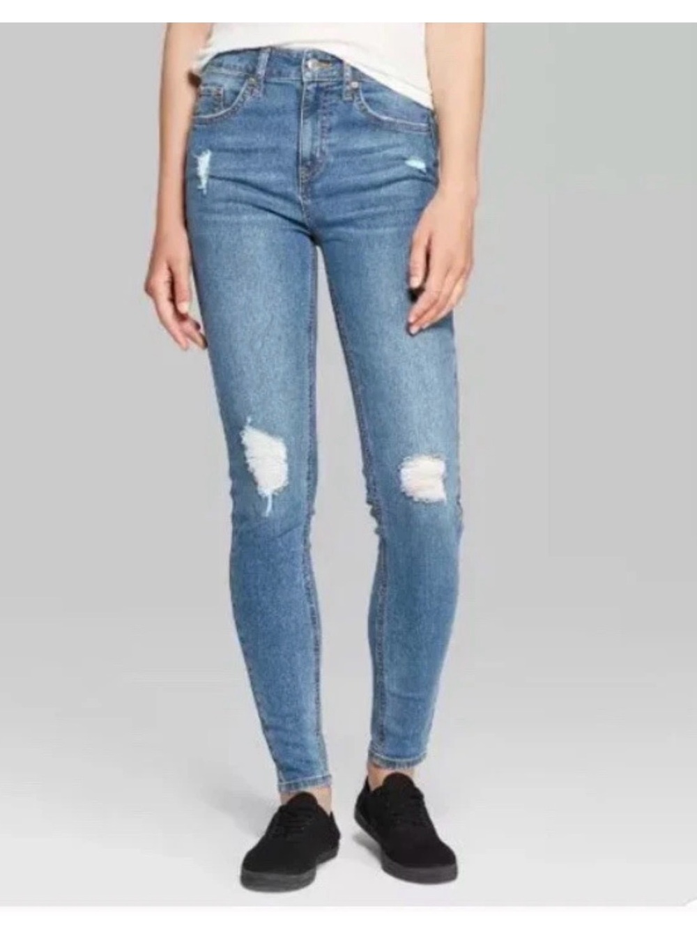 Target Wild Fable Highest Rise Curvy Skinny Jeans 6 Blue High Waisted